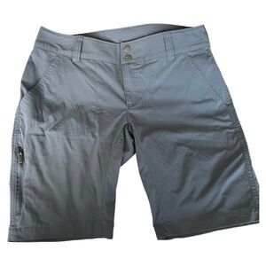 Columbia Omni-Shield Shorts Women's Size 6 Blue Flat Front Slash Pocket